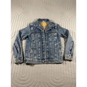 &DENIM Women's Blue Stone Wash Trucker Jean Jacket Size US 2 VGC Cotton H&M